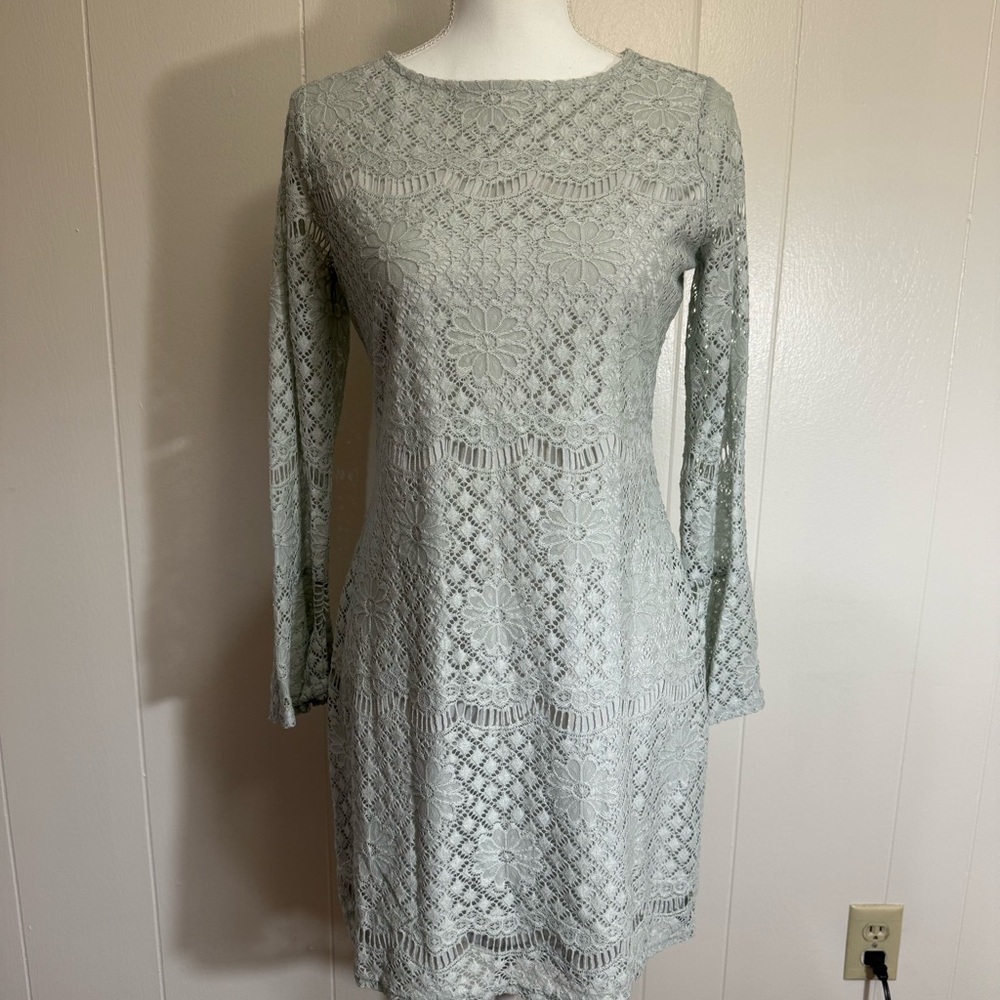 Elegant Lace Dress - light blue